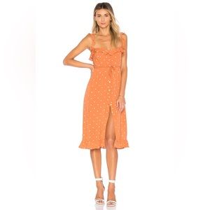 For Love and Lemons Natalia Copper Dotted Dress